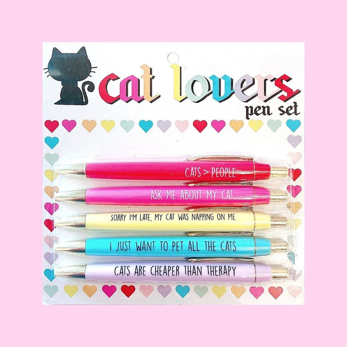 Cat Lovers Pen Set-Lemons and Limes Boutique