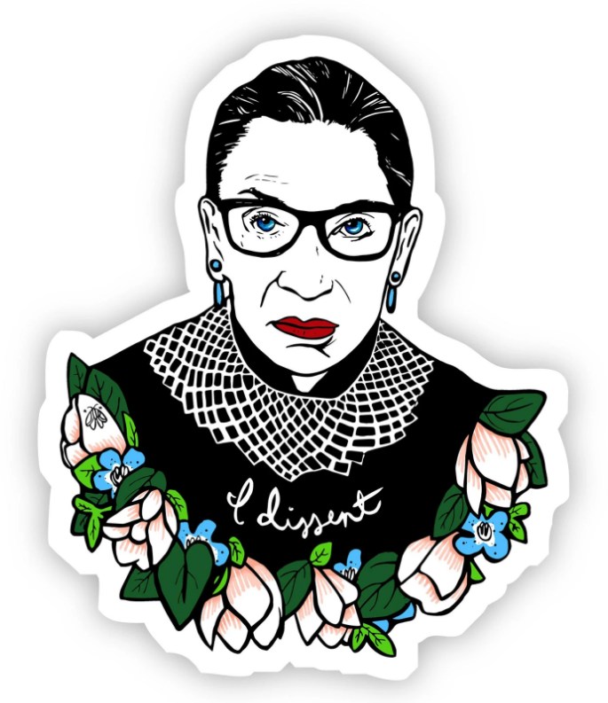 Ruth Bader Ginsburg Sticker--Lemons and Limes Boutique