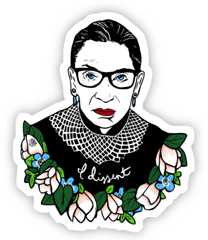 Ruth Bader Ginsburg Sticker-Lemons and Limes Boutique