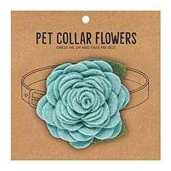 LG Pet Collar Flower-Aqua--Lemons and Limes Boutique
