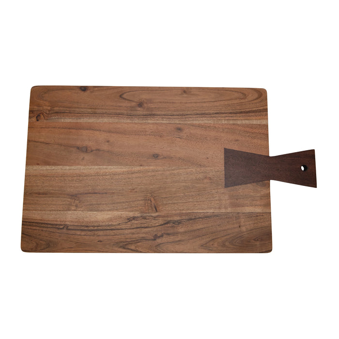 Acacia Wood Cutting Board with Black Handle--Lemons and Limes Boutique