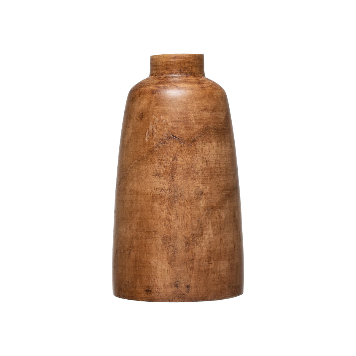 Paulownia Wood Vase, Walnut Stained Finish--Lemons and Limes Boutique