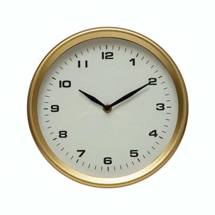 Metal Table Clock, Brass Finish--Lemons and Limes Boutique