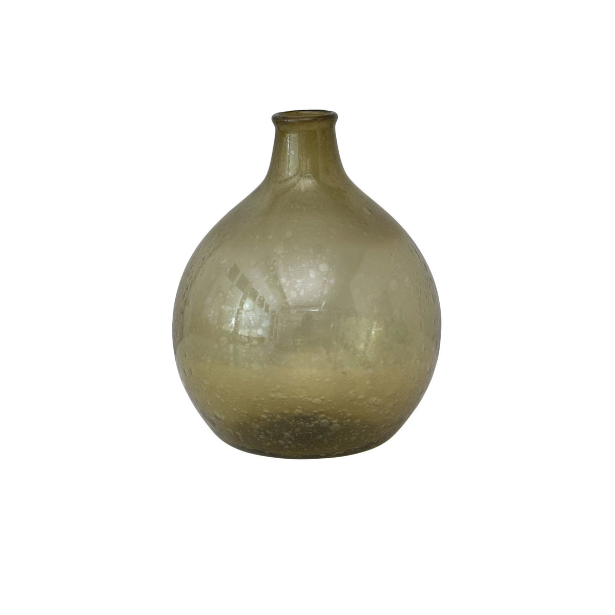 Round Hand-Blown Glass Vase-Lemons and Limes Boutique