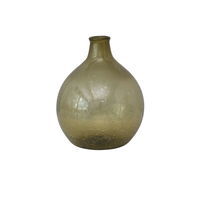 Round Hand-Blown Glass Vase-Lemons and Limes Boutique