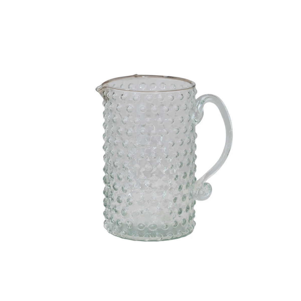 Hand-Blown Glass Hobnail Pitcher--Lemons and Limes Boutique