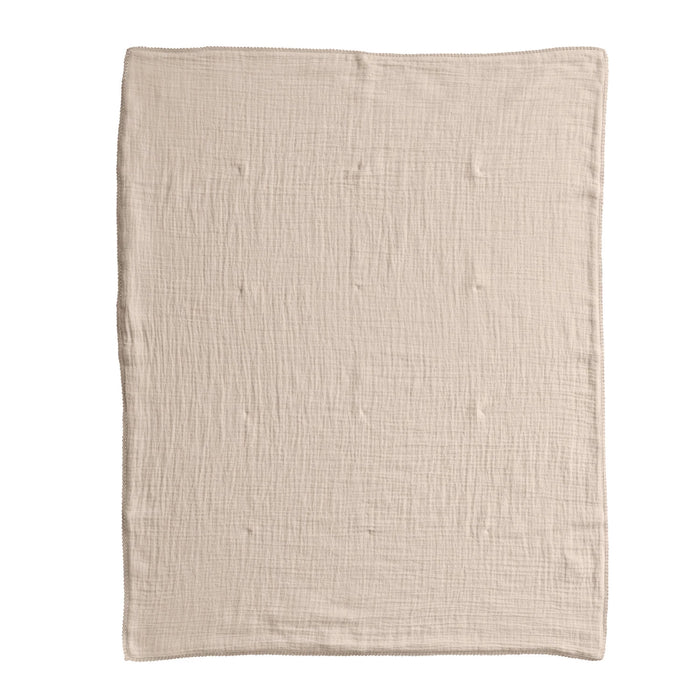 Cotton Double Cloth Baby Blanket w/ Trim in Bag-Blush-Lemons and Limes Boutique