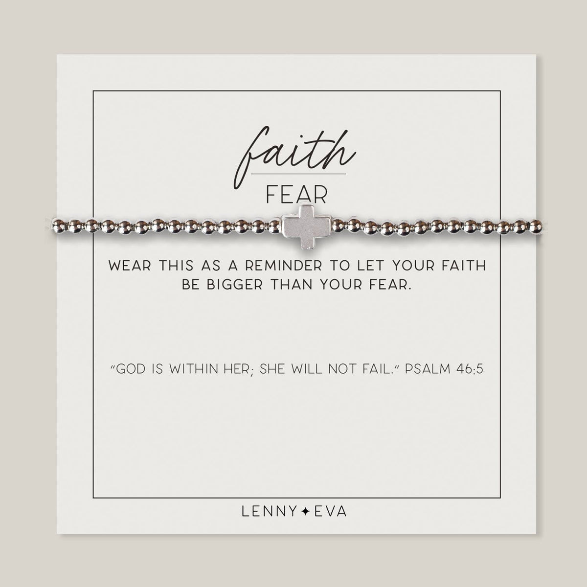 Faith Over Fear Bracelet in Silver-Lemons and Limes Boutique