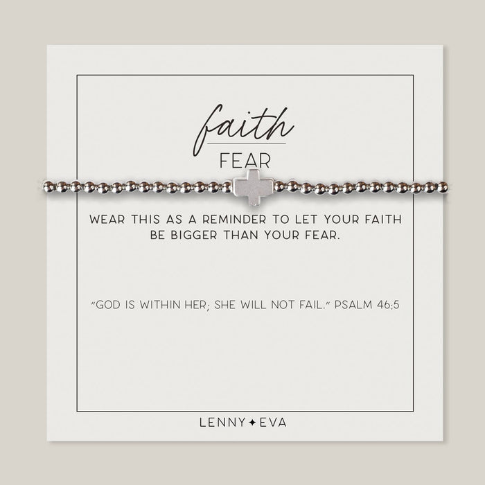 Faith Over Fear Bracelet in Silver-Lemons and Limes Boutique