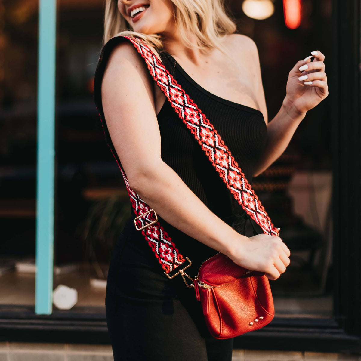 Ellie Crossbody Bag in Red-Lemons and Limes Boutique