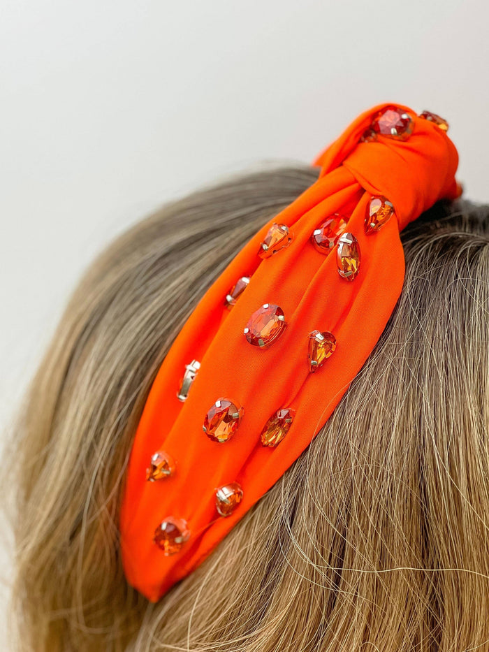 Top Knot Jewel Headbands in Orange-Lemons and Limes Boutique