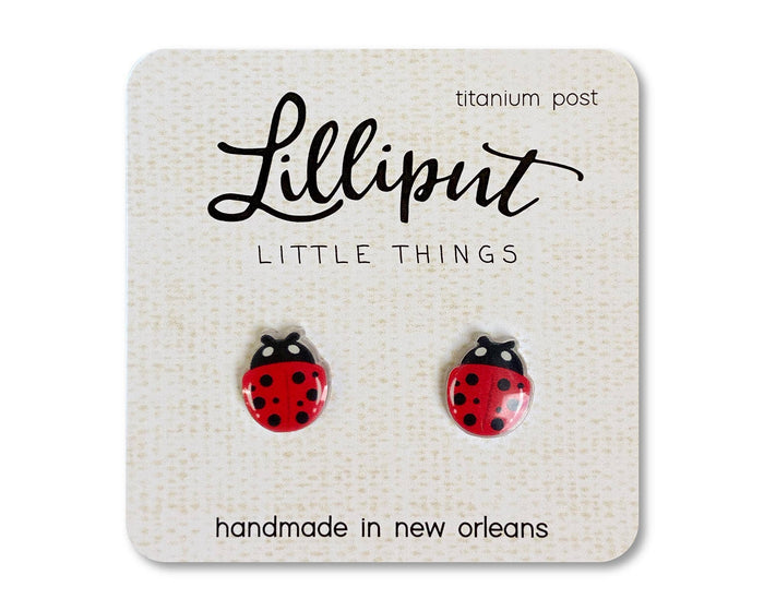 Ladybug Earrings--Lemons and Limes Boutique