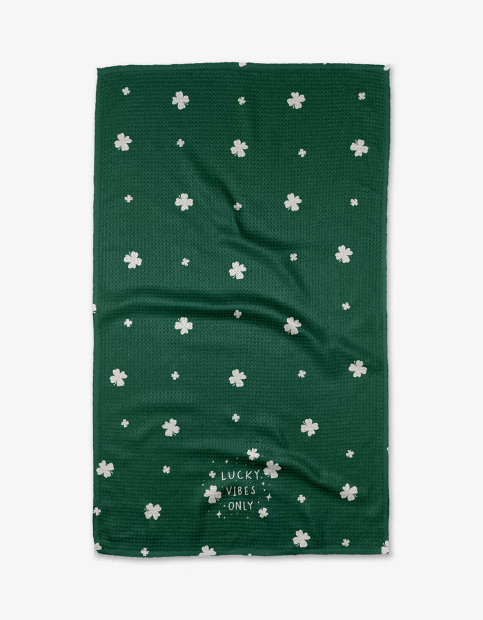 Emerald Luck Tea Towel by Geometry-Lemons and Limes Boutique