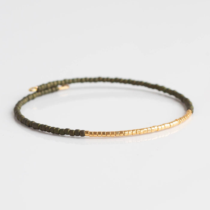 Norah Bangle in Olive/Gold--Lemons and Limes Boutique