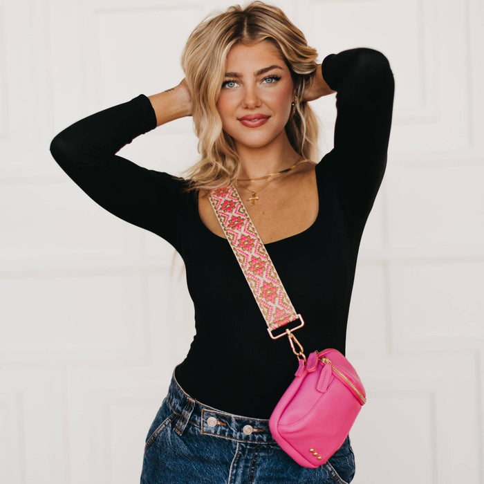 Ellie Crossbody Bag in Pink-Lemons and Limes Boutique