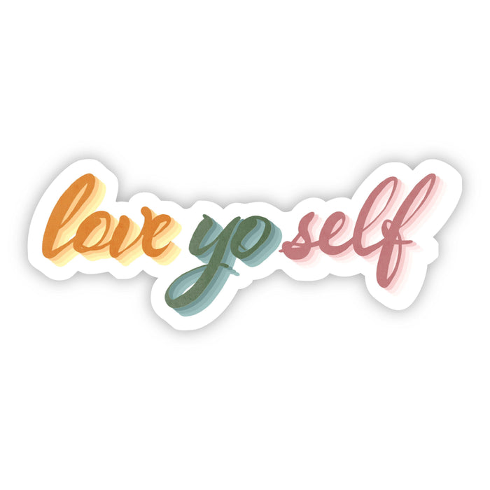 Love Yo Self Cursive Sticker--Lemons and Limes Boutique