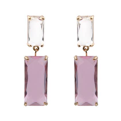 Trap Pink Quartz Earrings-Lemons and Limes Boutique