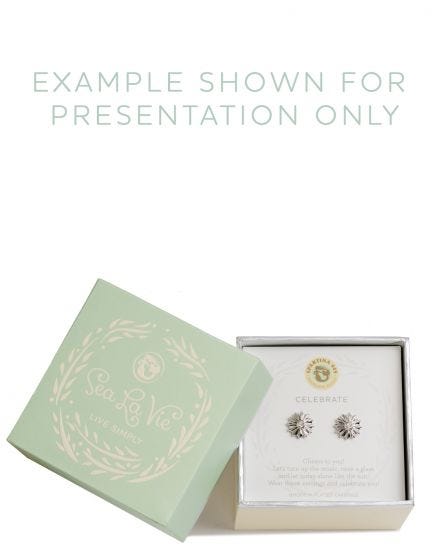Sea La Vie Have Faith Stud Earrings in Silver Spartina--Lemons and Limes Boutique