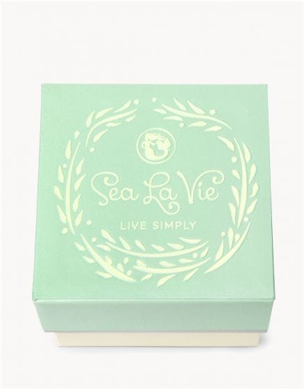 Sea La Vie Grateful Hoop Earrings in Silver Spartina-Earrings-Lemons and Limes Boutique