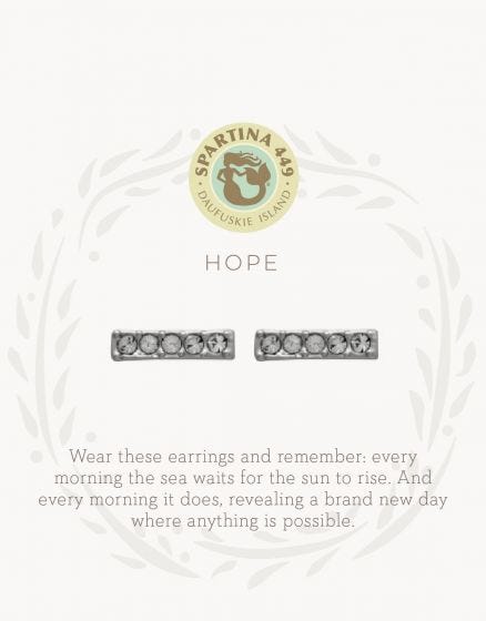 Sea La Vie Hope Stud Earrings in Silver Spartina--Lemons and Limes Boutique