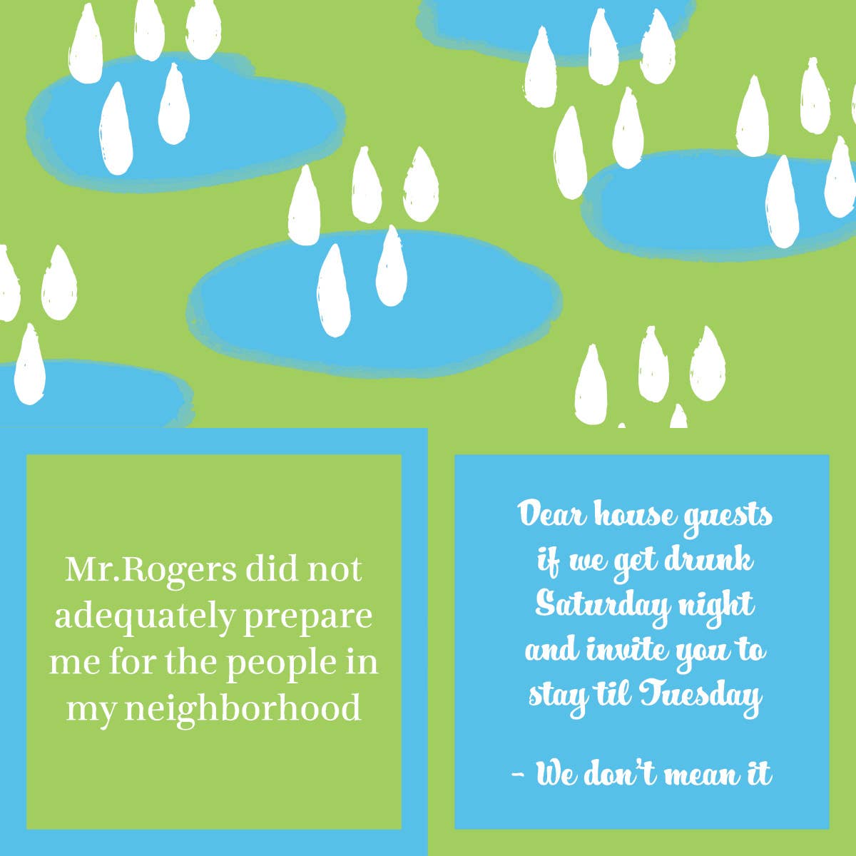 Mr. Rogers/House Guest Cocktail Napkin-Lemons and Limes Boutique