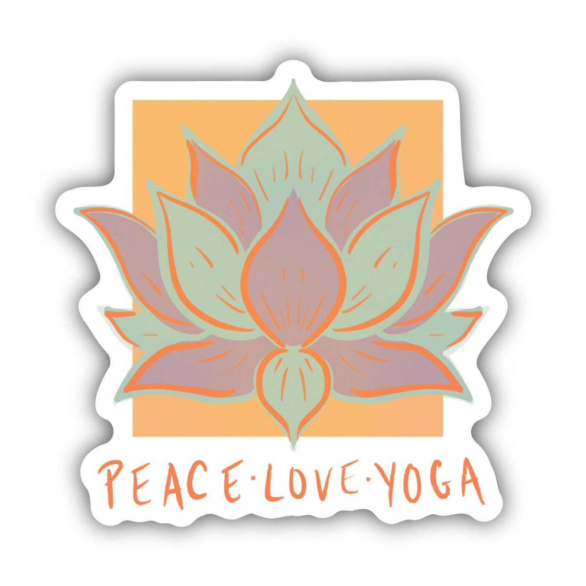 Peace. Love. Yoga. Sticker-Lemons and Limes Boutique
