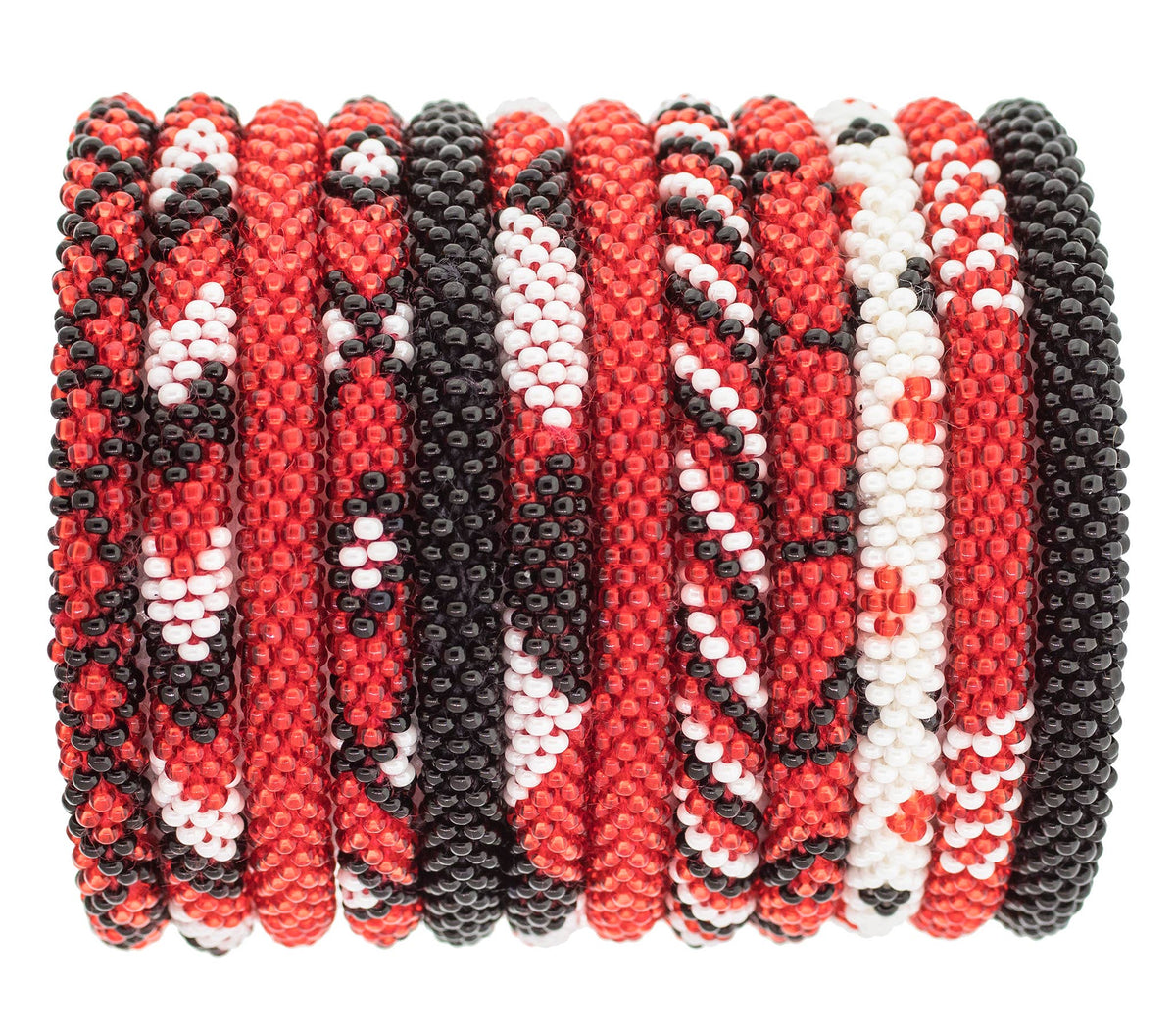 Roll-On® Bracelet Red, Black, and White in Assorted Patterns--Lemons and Limes Boutique