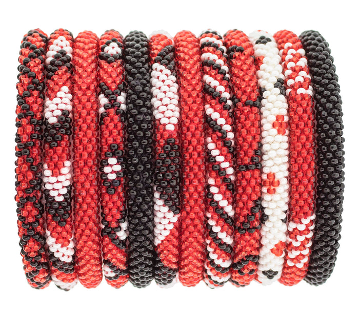Roll-On® Bracelet Red, Black, and White in Assorted Patterns--Lemons and Limes Boutique