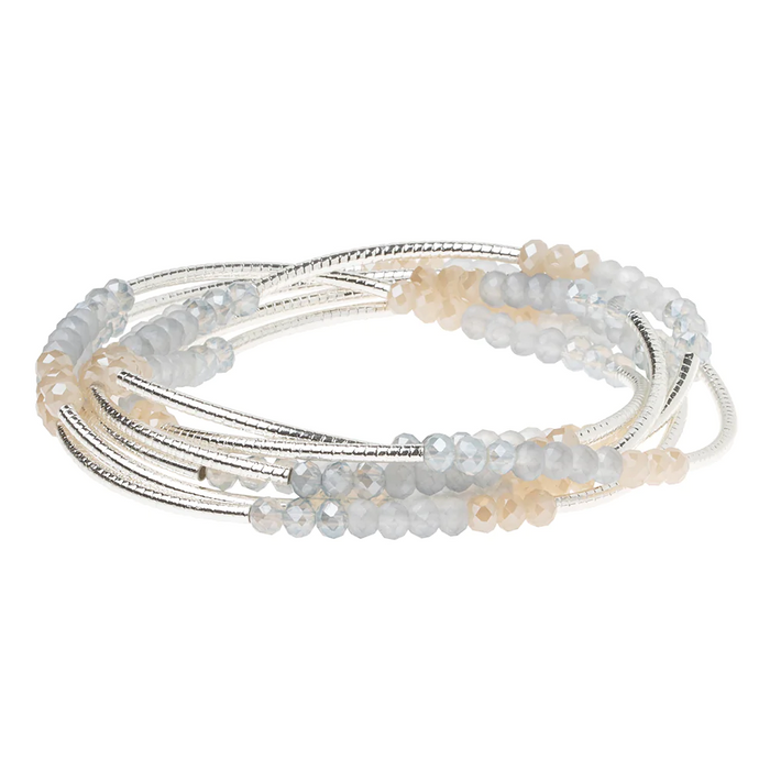 Scout Wrap-Bracelet/Necklace in Mist Combo Silver--Lemons and Limes Boutique
