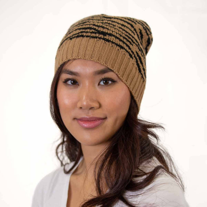 Tiger Stripe Knitted Hat--Lemons and Limes Boutique