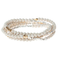 Stone Bracelet/Necklace in White Lava - Stone of Strength-Bracelet-Lemons and Limes Boutique