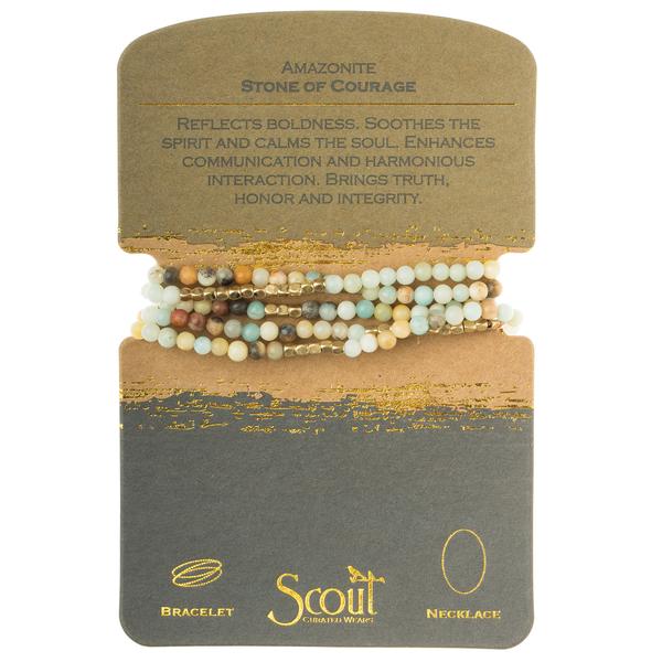 Stone Bracelet/Necklace - Amazonite - Stone of Courage-Bracelet-Lemons and Limes Boutique