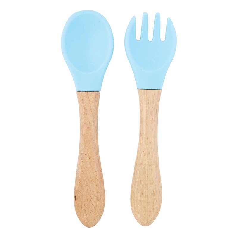 Blue Silicone Spoon and Fork--Lemons and Limes Boutique