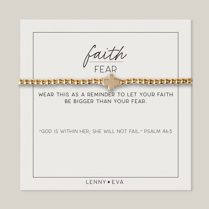 Faith Over Fear Bracelet in Gold-Lemons and Limes Boutique
