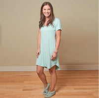 Claire Nightgown in Aqua Mist FacePlant Dreams-Apparel-Lemons and Limes Boutique