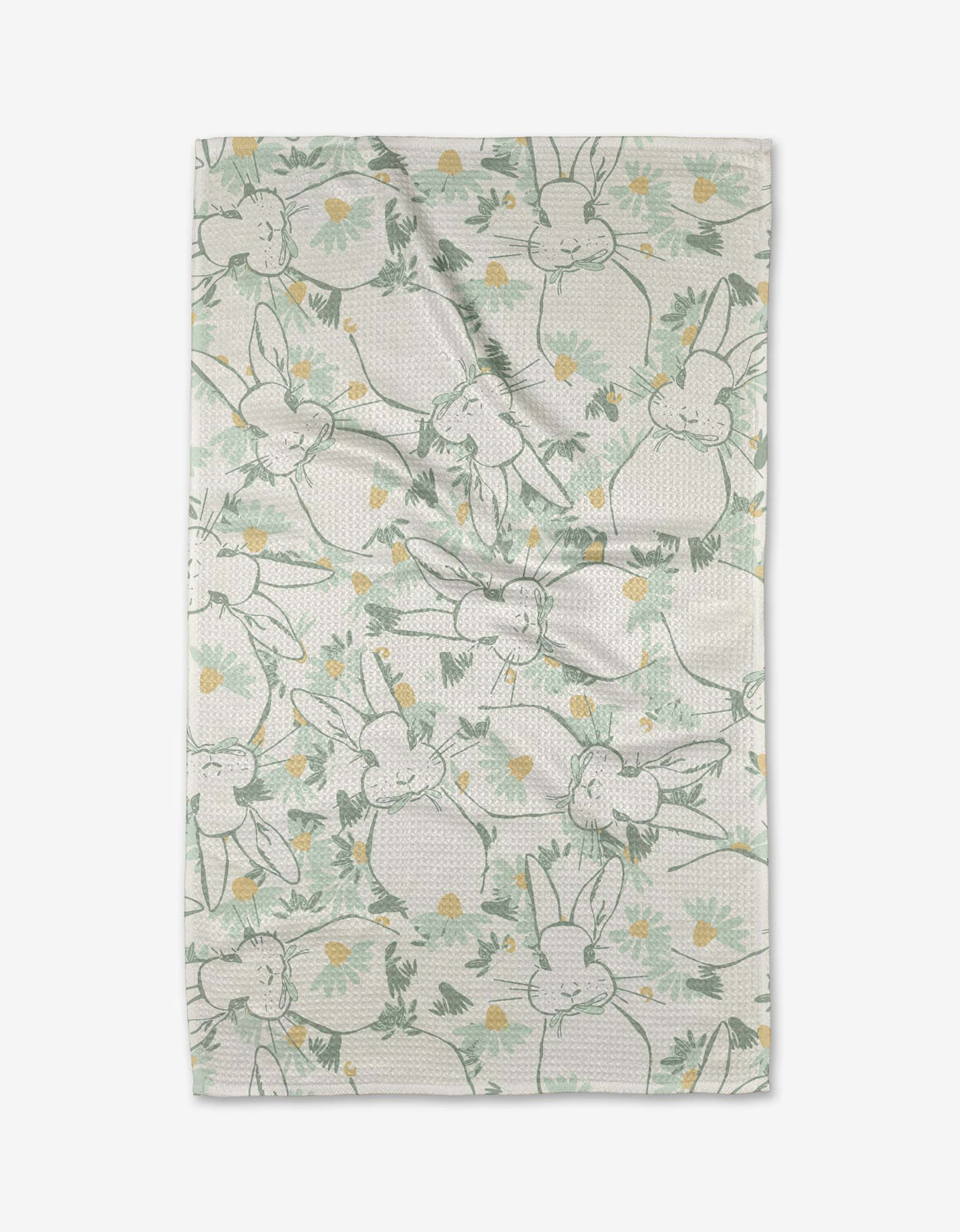 Bunny Tea Time Tea Towel by Geometry-Lemons and Limes Boutique