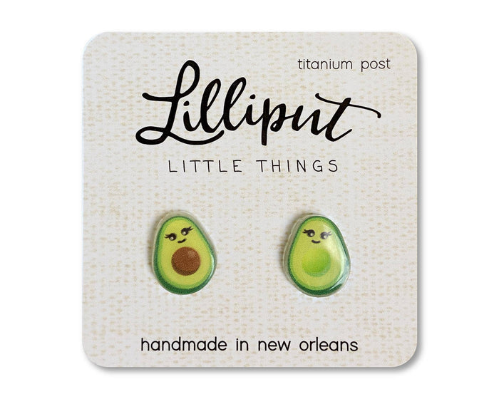 Kawaii Avocado Earrings--Lemons and Limes Boutique