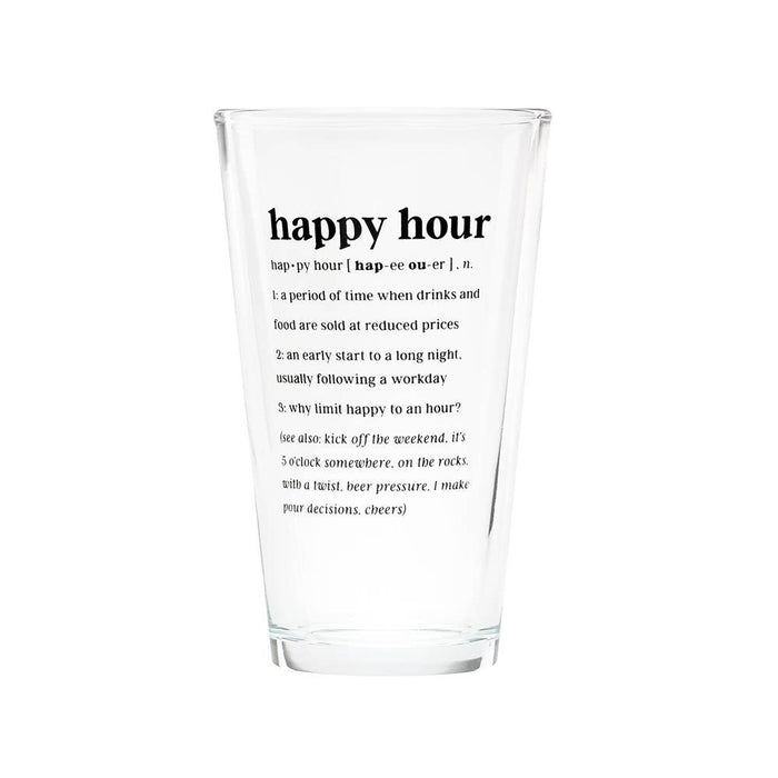 Happy Hour Pint Glass--Lemons and Limes Boutique