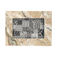 Resin & MDF Photo Frame, Marbled Cream Color Finish (Holds 4" x 6" Photo)-Decor-Lemons and Limes Boutique