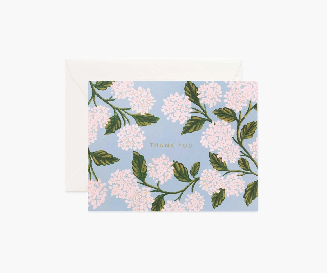 Rifle Paper -Boxed Hydrangea Thank you Notes-Stationery-Lemons and Limes Boutique
