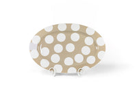 RETIRED- Neutral Dot Big Oval Entertaining Platter by Happy Everything-Entertaining-Lemons and Limes Boutique