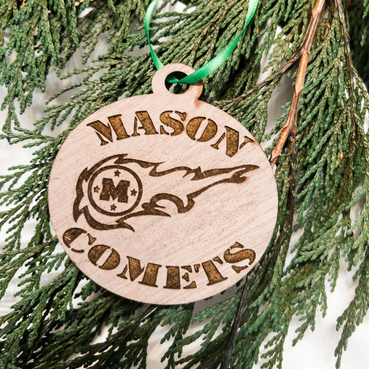 Mason Comets Wood Ornament--Lemons and Limes Boutique