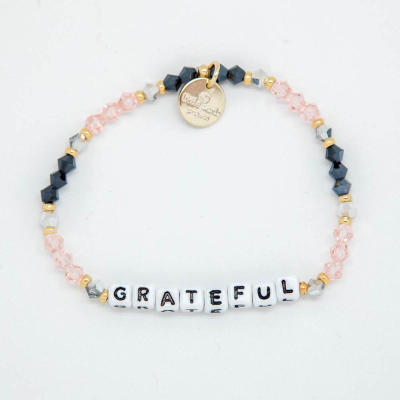 Grateful in White Bead (Other color variations) by Little Words Project Bracelet-Belle-Lemons and Limes Boutique