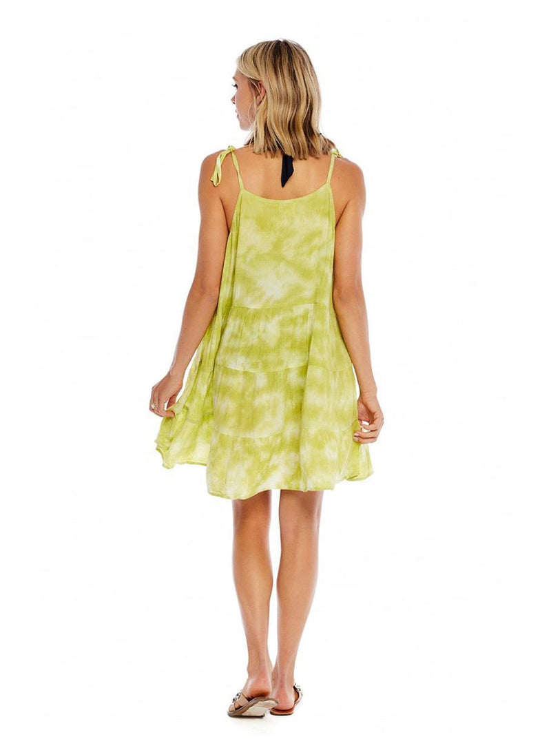 Saren Tie Dye Cover Up in Lime--Lemons and Limes Boutique