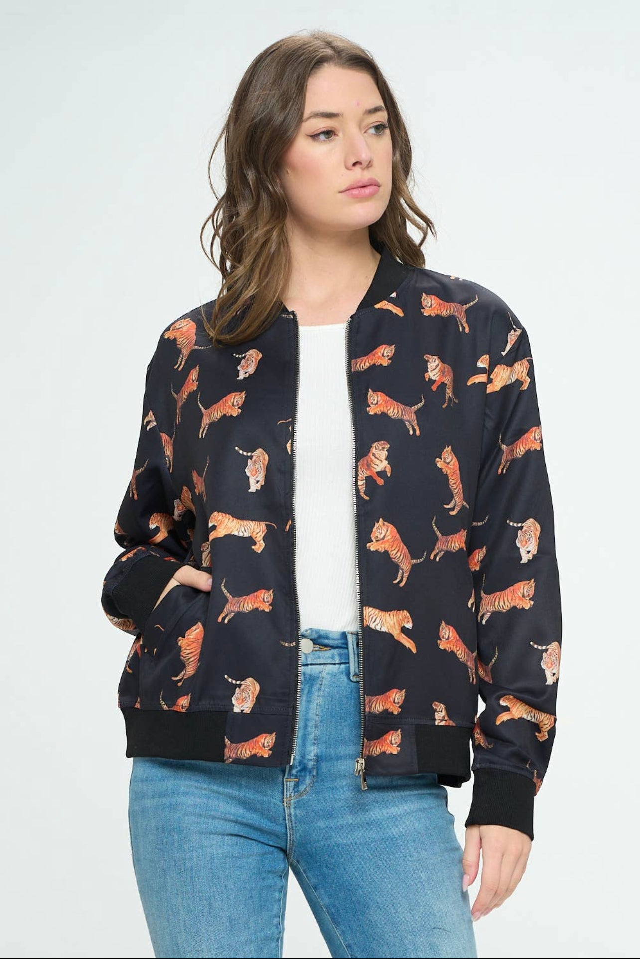 Tiger bomber outlet jacket womens