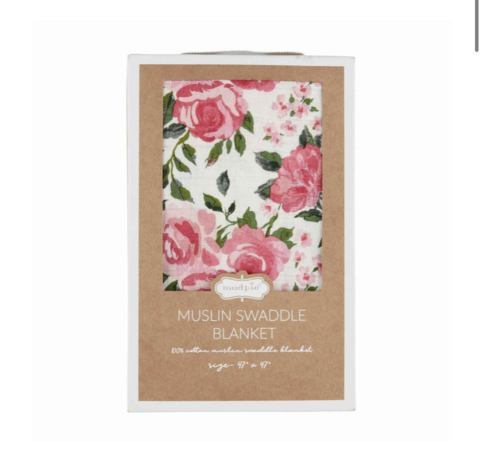 Rose Swaddle Blanket-Lemons and Limes Boutique