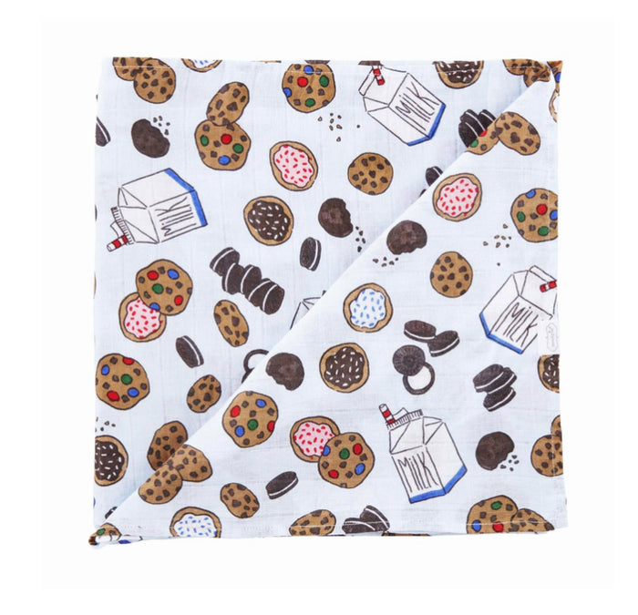 Blue Cookies Swaddle Blanket-Lemons and Limes Boutique