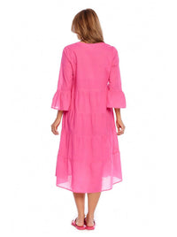Portland Midi Dress in Pink--Lemons and Limes Boutique