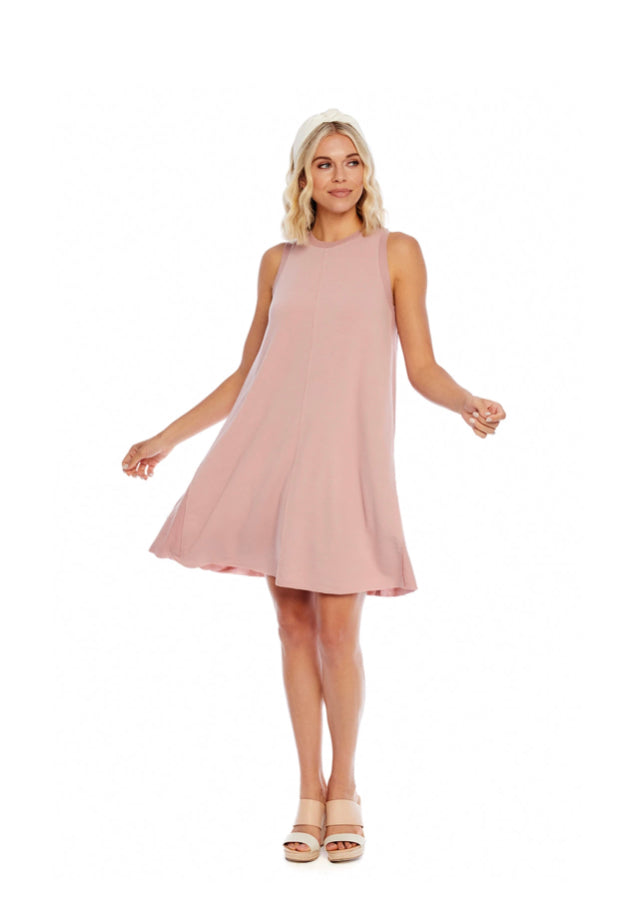 Inman Blush Ribbed Dress--Lemons and Limes Boutique