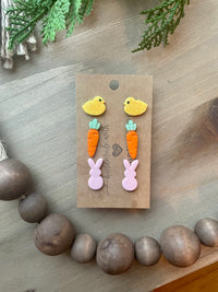 Handmade Clay Earring Trio: Spring--Lemons and Limes Boutique